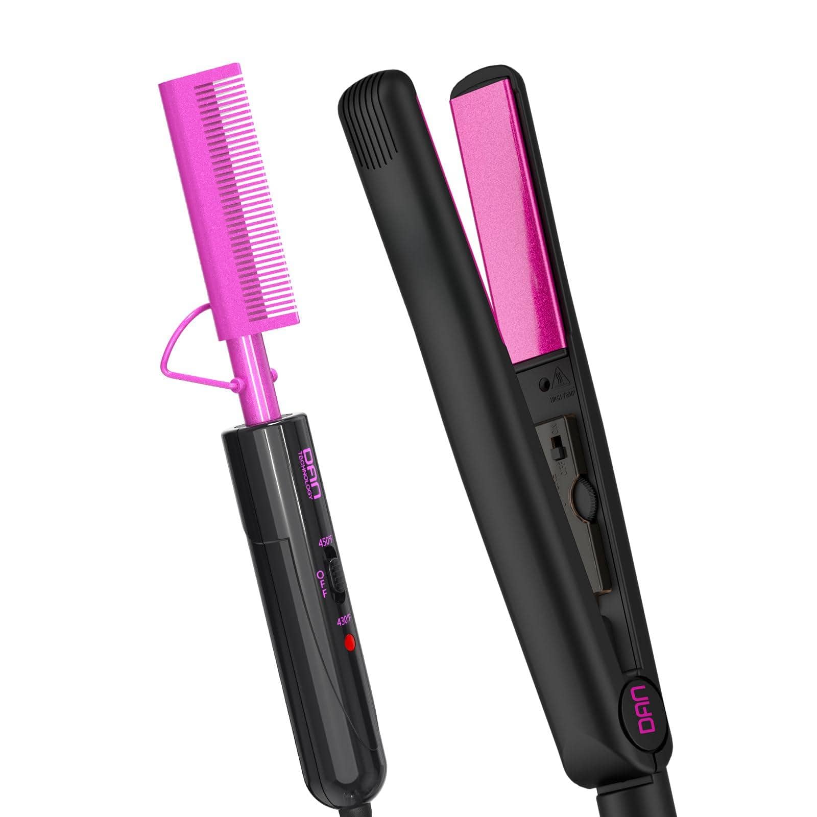 The Best Inks - Flat Iron And Small Hot Comb For Black Women's Hair Wigs - Straightener Hair Straightener - Default