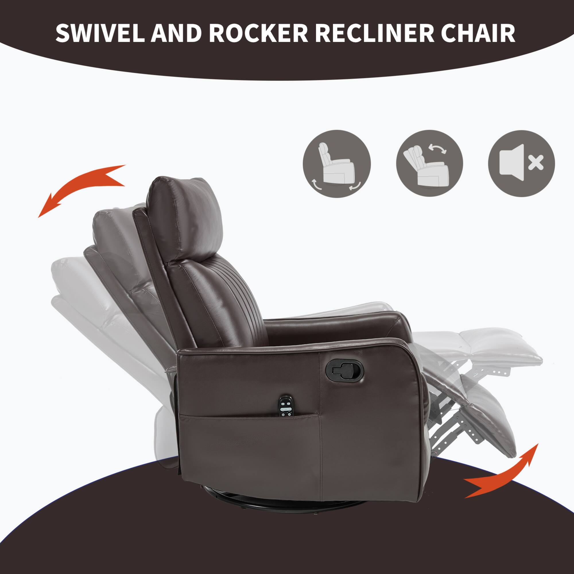 SWIVEL AND ROCKER RECLINER CHAIR