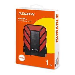 ADATA - HD710 Pro 1TB External Hard Drive, USB 3.2 Gen1, IP68 Waterproof - Red