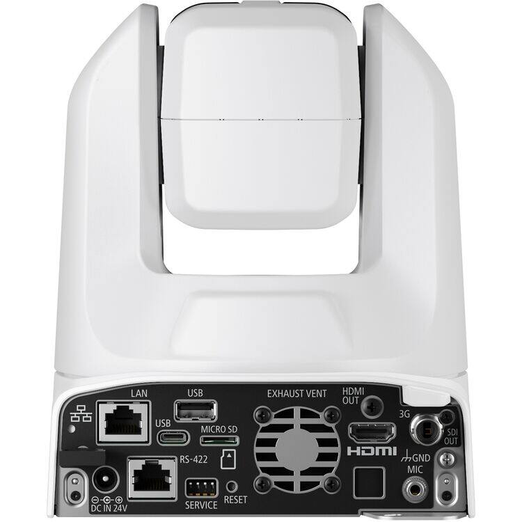 LAN USB MICRO SD RS-422 EXHAUST VENT HDMI OUT 3G SDI OUT GND MIC HDMI DC IN 24V RESET SERVICE