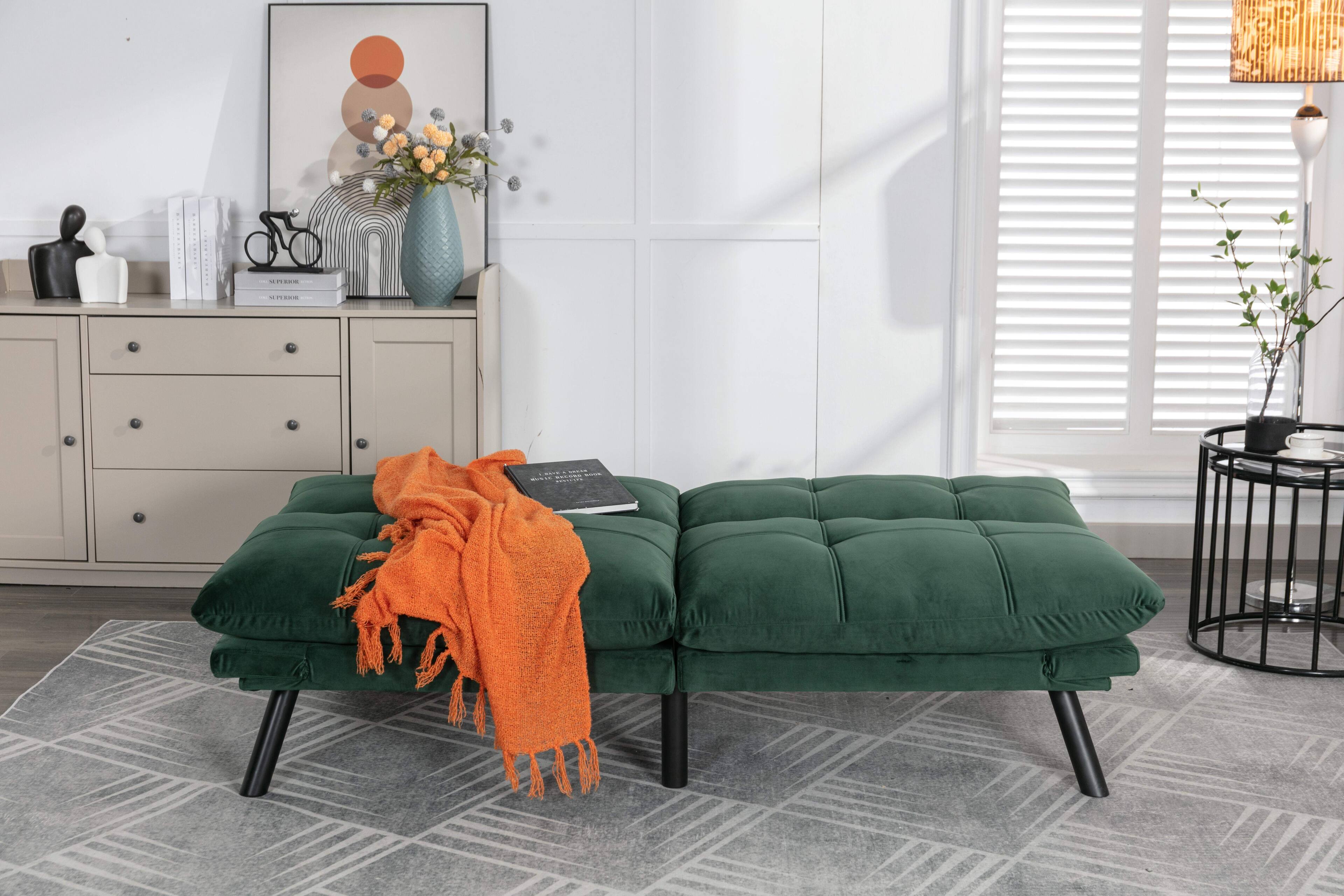 Alt View 1. Roomtec - Emerald Convertible Folding Modern sofa Bed - Emerald.