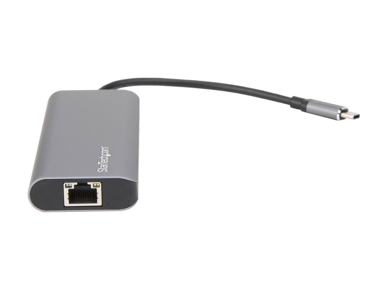 Alt View 2. StarTech.com - StarTech.com USB-C Multiport Adapter - 4K HDMI, 3x USB 3.0, SD, GbE, 60W PD Pass-Through (DKT30CSDHPD3).