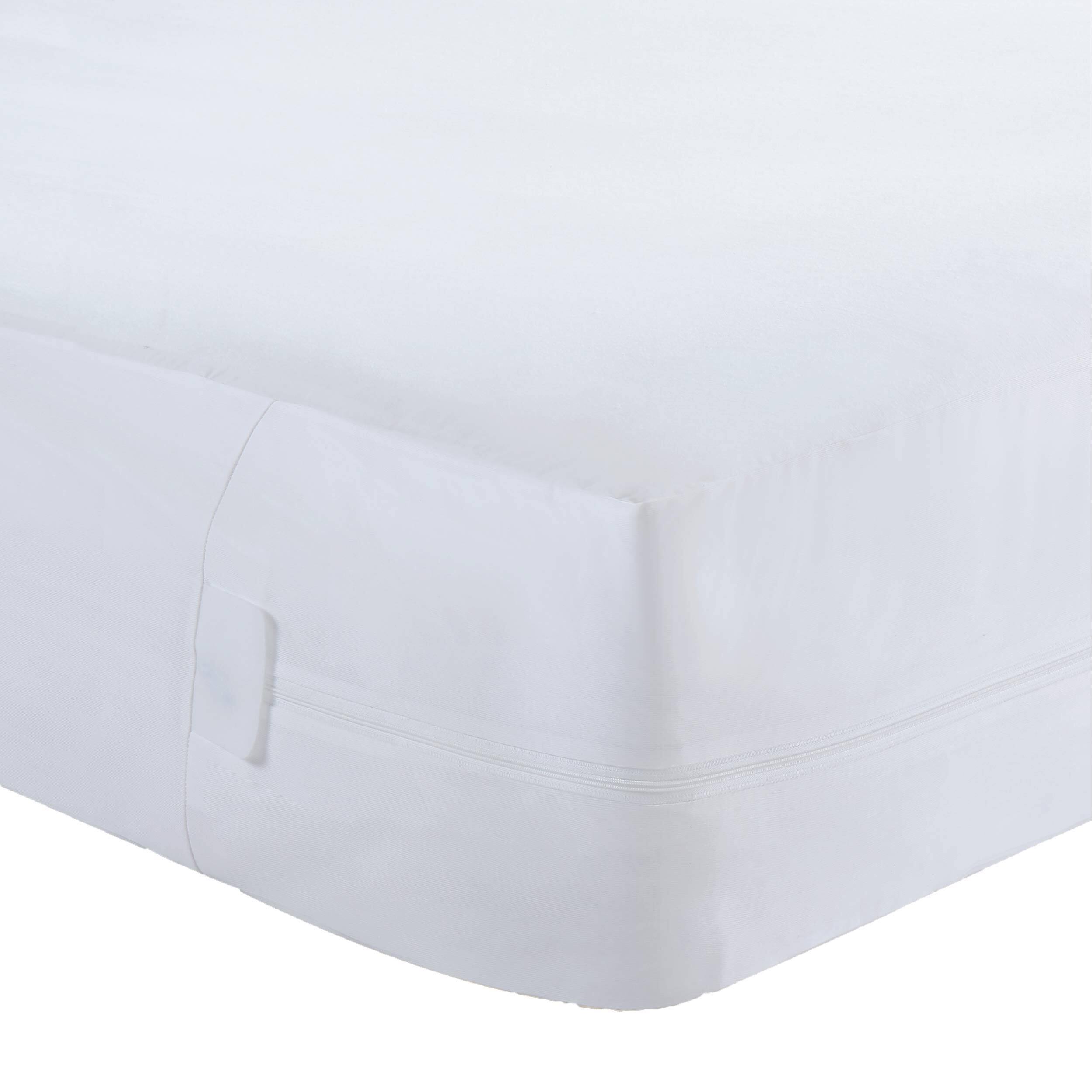 Front. Comfort Essence - All-in-one Quiet Zip-up Box Spring Protector To Help Protect Against Bugs Dust And King - Default.