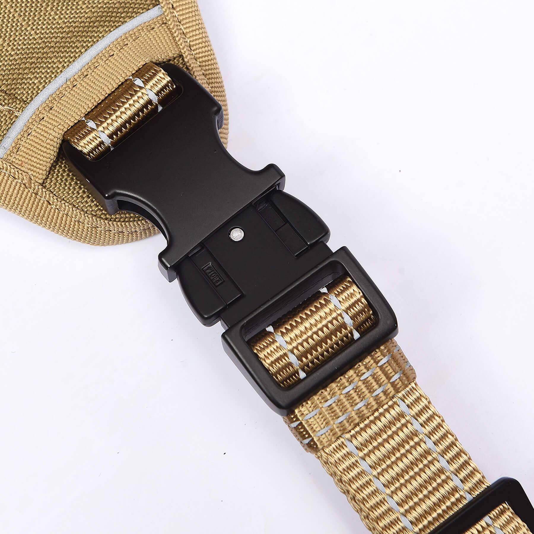 Alt View 1. PET MARVEL - PET MARVEL High-Perfomance Tactical Dog Harness with Poop Bag Holder, No Pull Front Clip & Metal Buckles, Army Green M - Army Green.