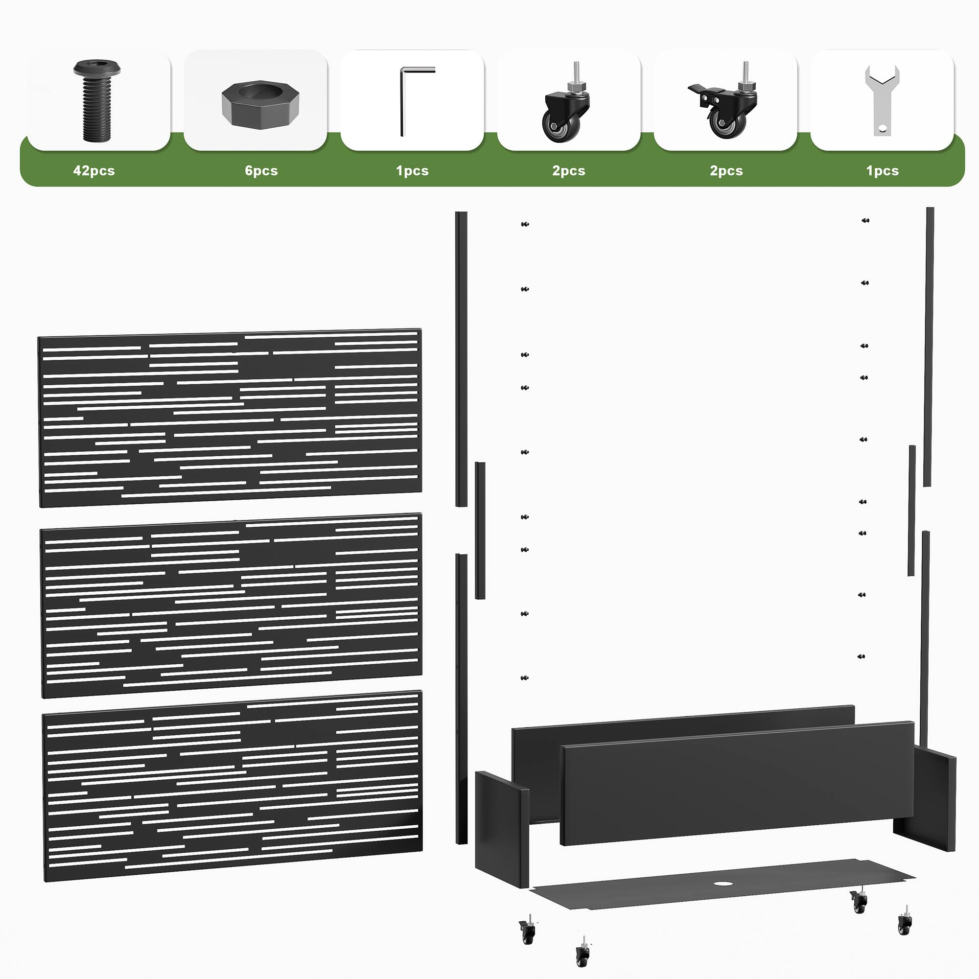 42pcs  
6pcs  
1pcs  
2pcs  
2pcs  
1pcs