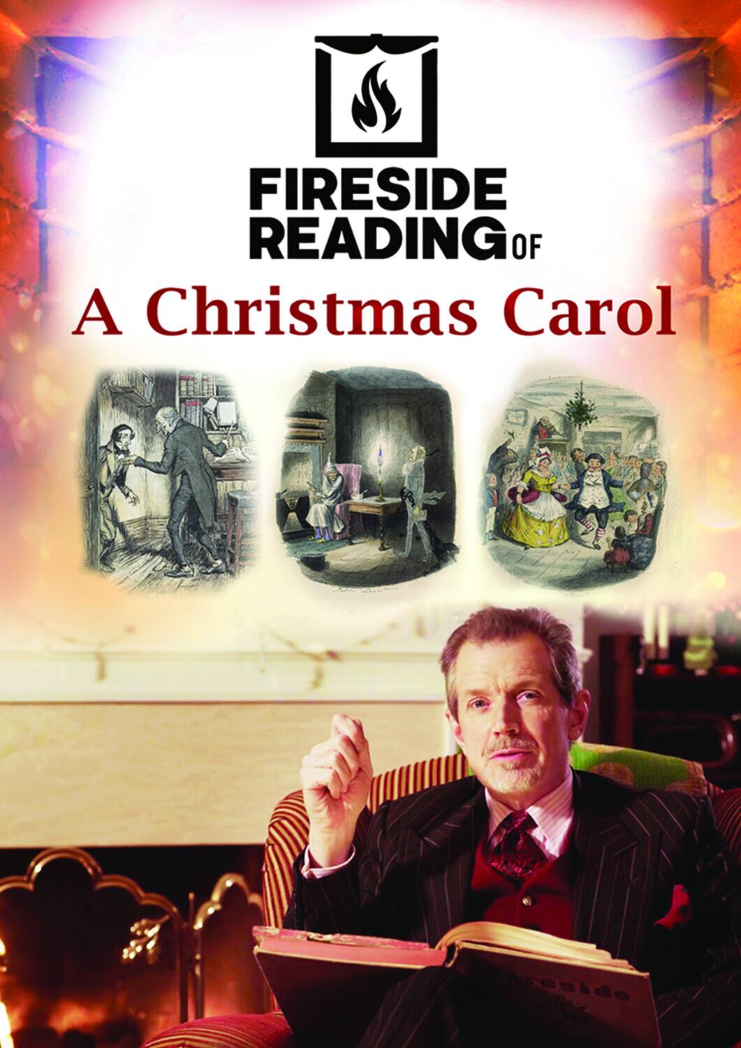 Front. Fireside Reading of A Christmas Carol   - DVD.