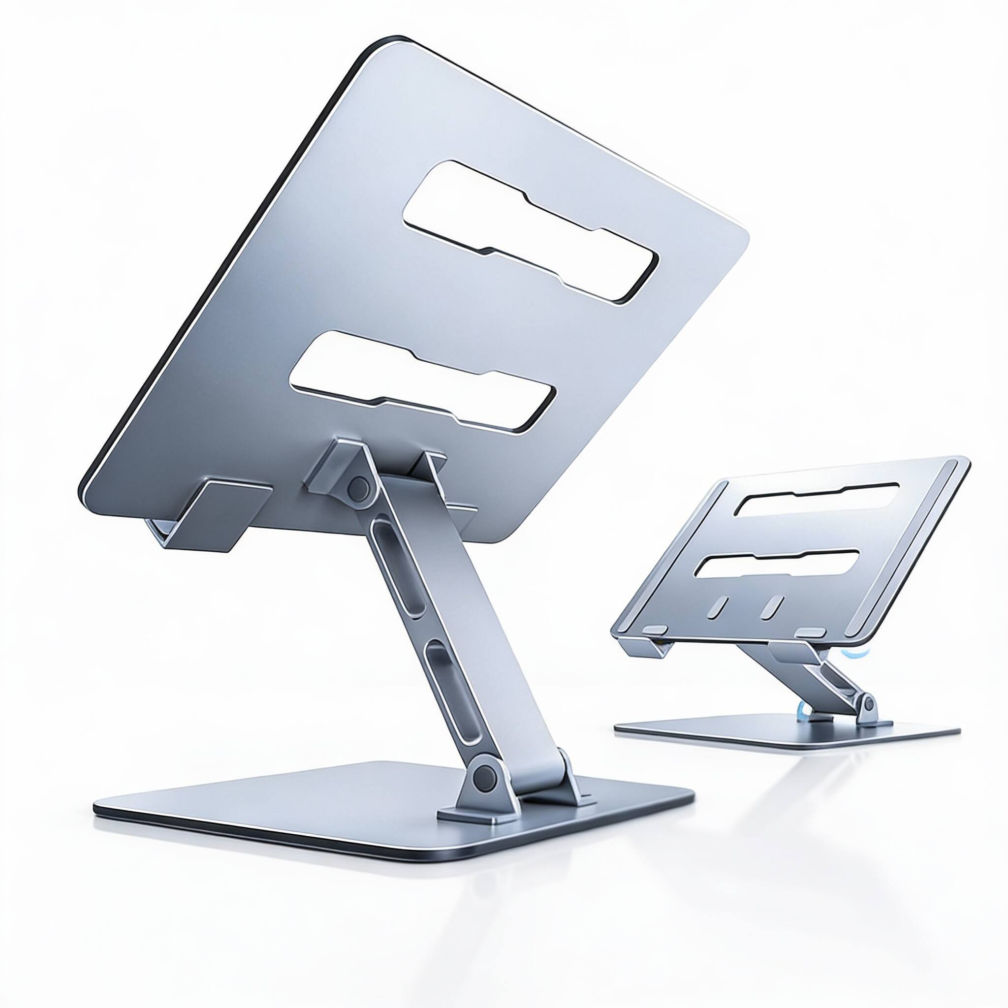 Alt View 2. Frangdom - Adjustable Foldable Aluminum Laptop Stand Riser for 10-16" Notebooks - GREY 1.63lbs, 1.88"-9.88", 10"-16".