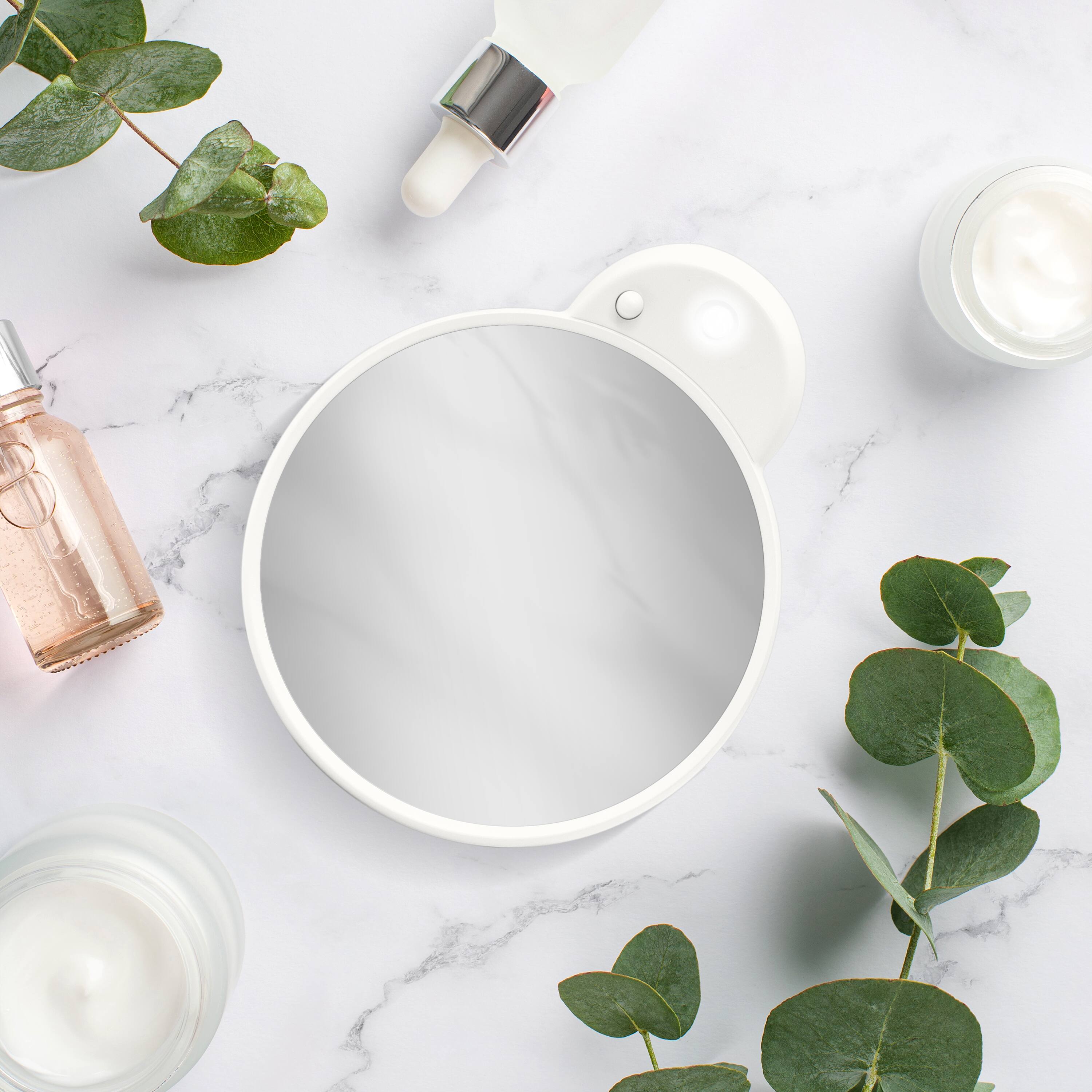 Alt View 1. Zadro - LED Lighted Compact Mirror with 10X Magnification and Suction Cups for Easy Mounting - White.