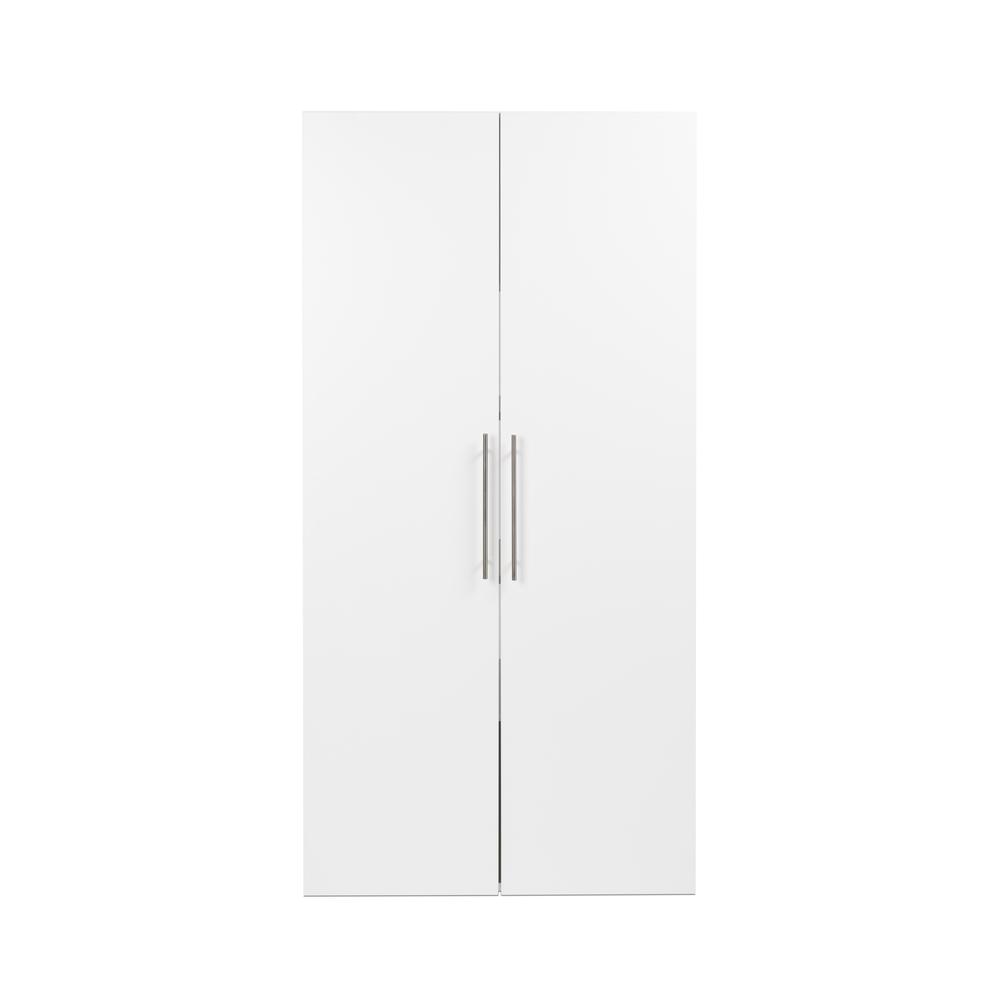 Left. Prepac - HangUps 36" Large Storage Cabinet, White - White.