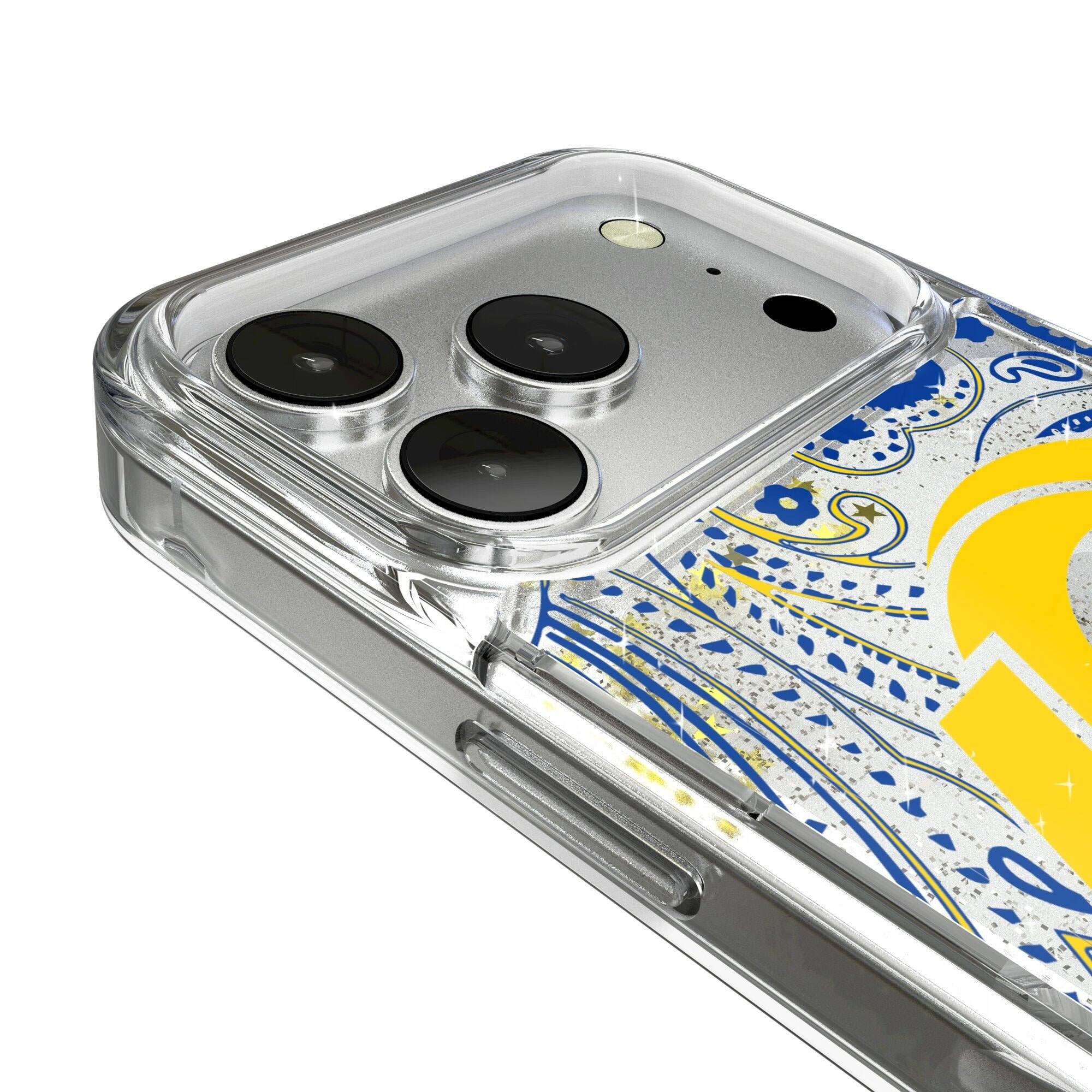 Alt View 2. Keyscaper - Los Angeles Rams iPhone Paisley Design Glitter Case - 16 - Multicolor.