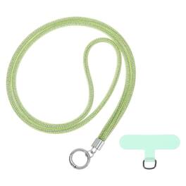 Unique Bargains - 1pc Water Diamond Wrist Phone Bling Shoulder Strap with Tether Tab Universal Lanyard for Smartphones - Green