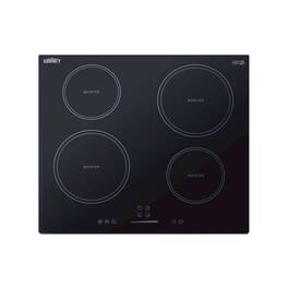 SUMMIT - 24" Wide 208-240V 4-Zone Induction Cooktop - Black