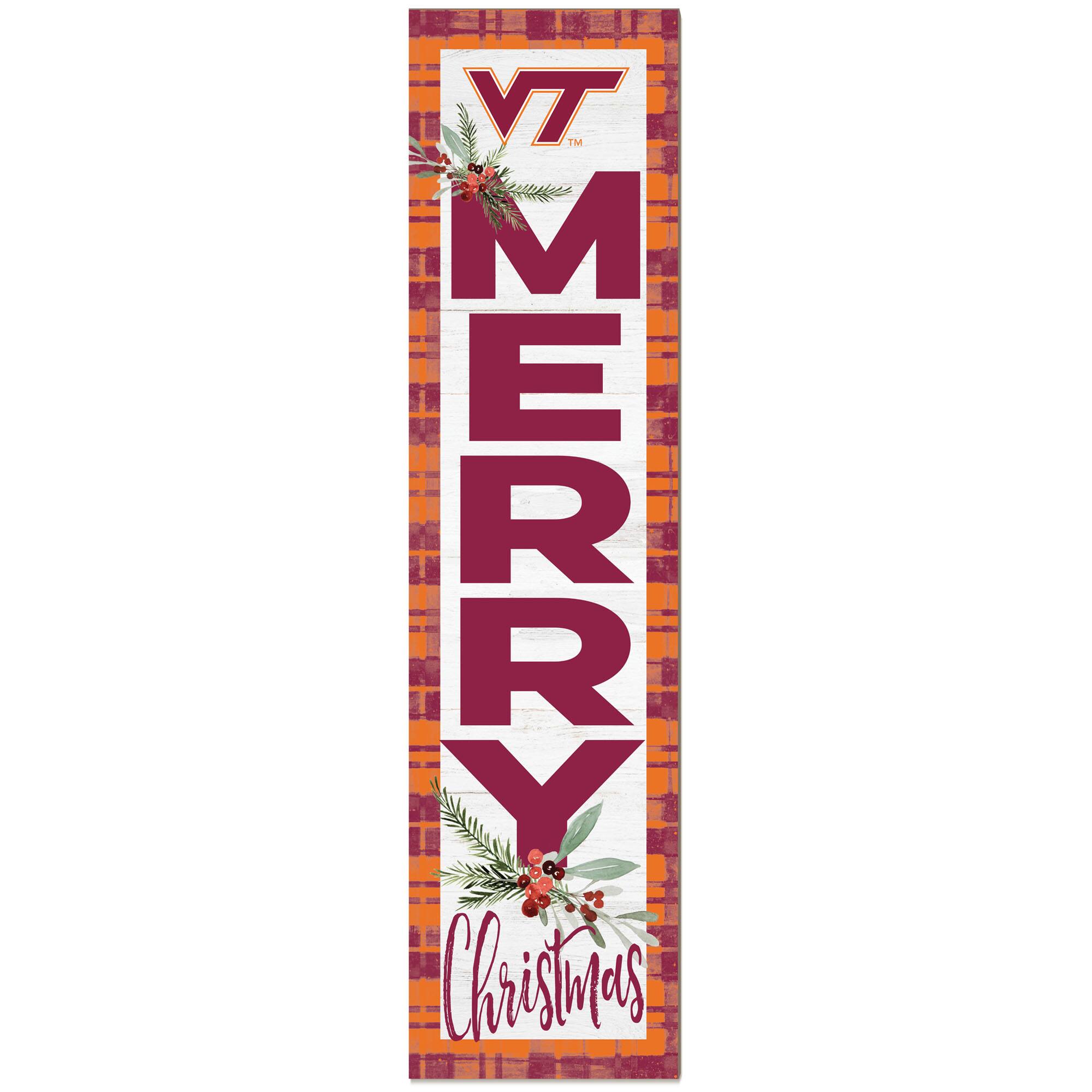 Jardine - Virginia Tech Hokies 12'' x 48'' Outdoor Christmas Leaner - White