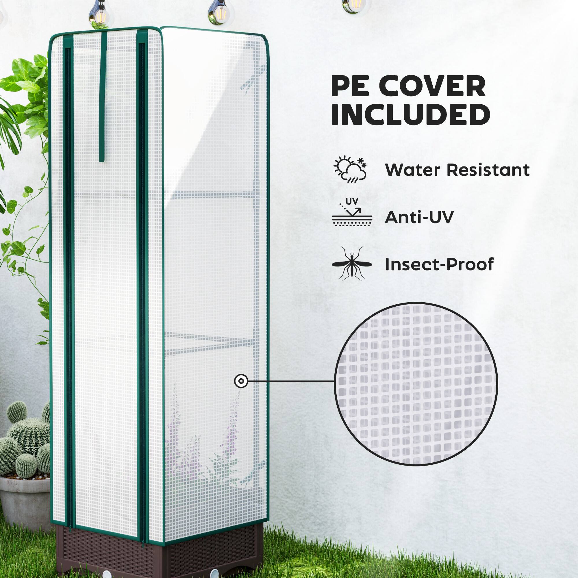 PE COVER INCLUDED
Water Resistant
UV
Anti-UV
Insect-Proof