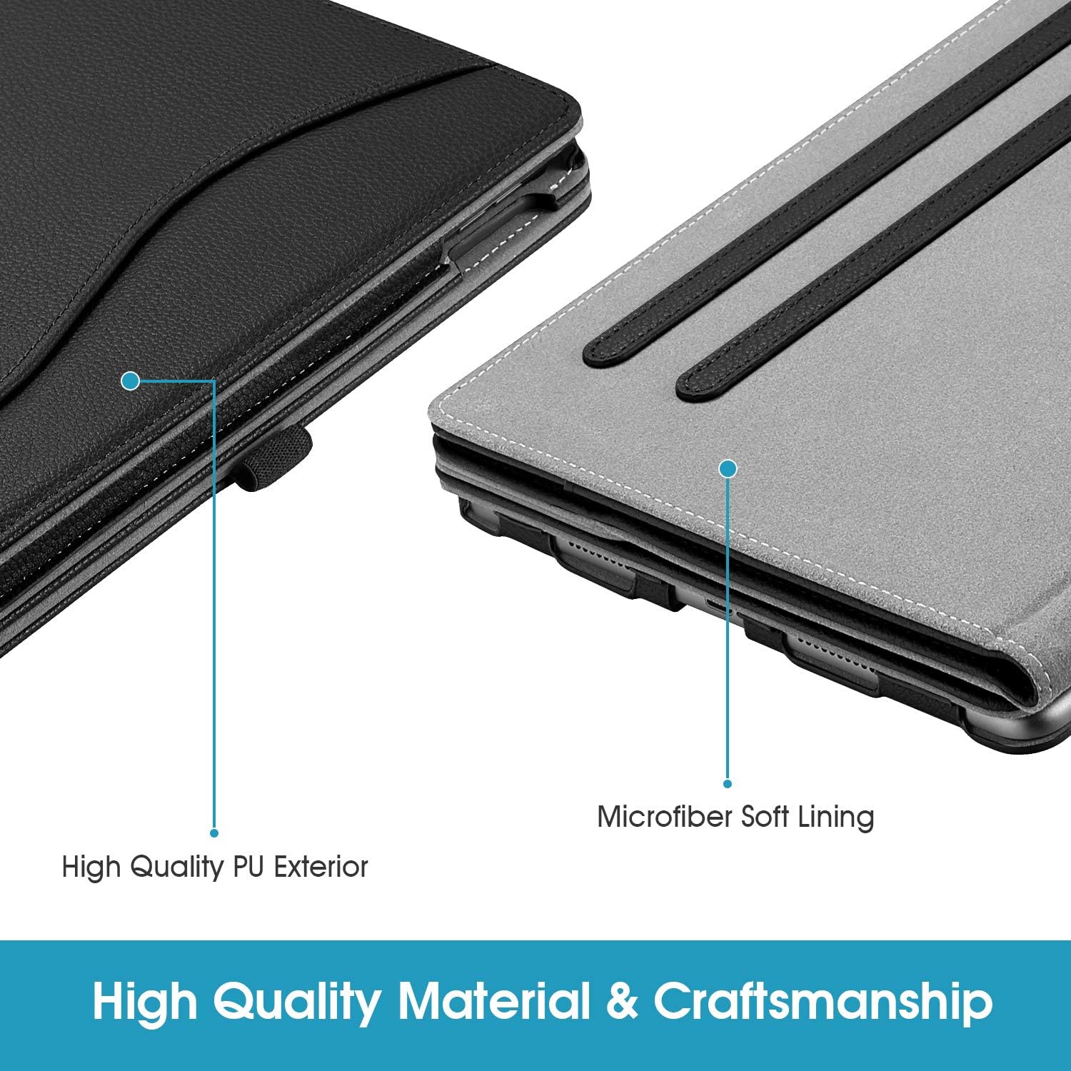 High Quality PU Exterior  
Microfiber Soft Lining  
High Quality Material & Craftsmanship