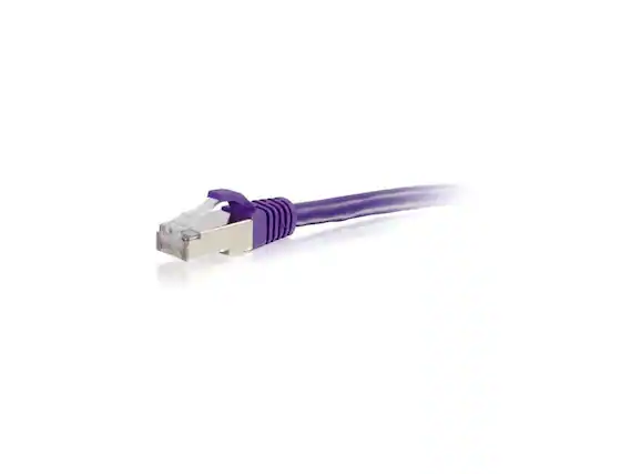 Front. Cables to Go - C2G 00903 Cat6 Cable - Snagless Shielded Ethernet Network Patch Cable, Purple (7 Feet, 2.13 Meters).