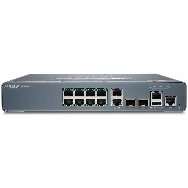Juniper - EX4000-8P Ethernet Switch - 8 Ports - Manageable - Gigabit Ethernet, 10 Gigabit Ethernet - 1000Base-T, 10GBase-X - Unknown