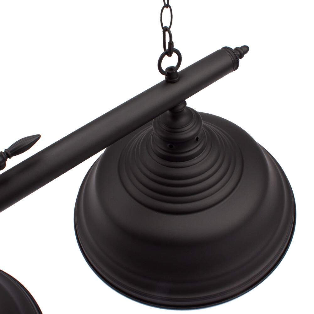 Back. GSE Games & Sports Expert - 50" Metal Billiard Lights with Billiard Balls Decoration for Billiards Room - Black - Black.