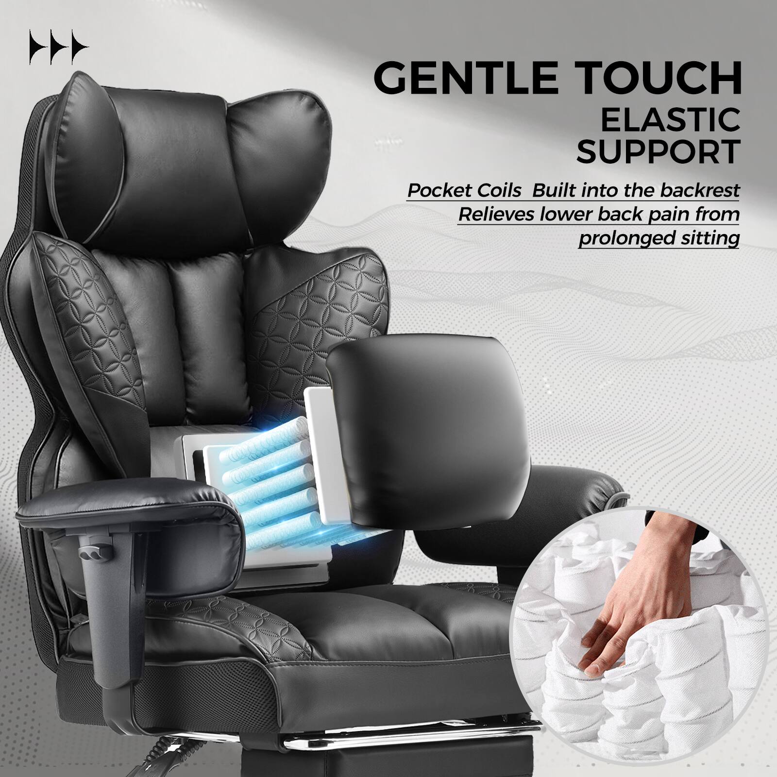 GTPlayer Big and Tall Gaming Chair Wide Ergonomic Office Chair