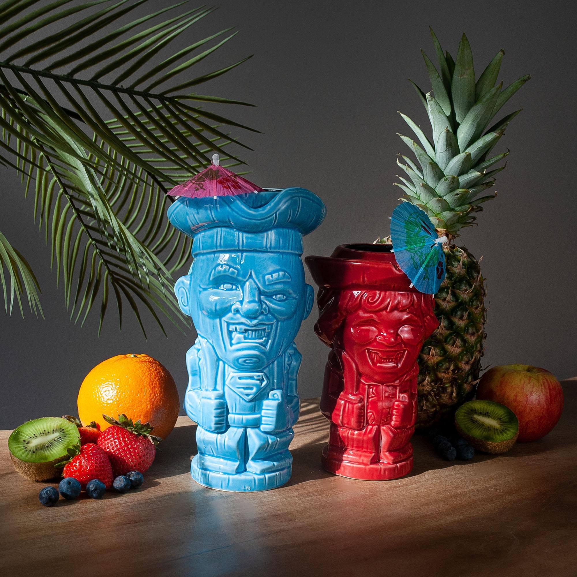 Alt View 10. ThinkGeek - Geeki Tikis The Goonies Sloth and Chunk Ceramic Mugs | Set of 2 - Red.