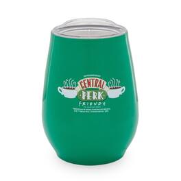 Silver Buffalo - Friends Central Perk Double-Walled Stainless Steel Wine Tumbler | 10 Ounces - Green