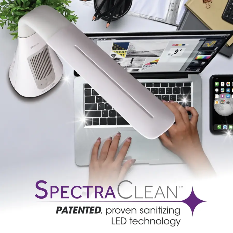SpectraClean patented, proven sanitizing LED technology.