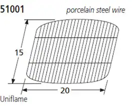 Music City Metals - MCM505100111 grid, porc stl wire, 15 x 20; Uniflame rectangular cooking grids, 15 1/2” to 15”