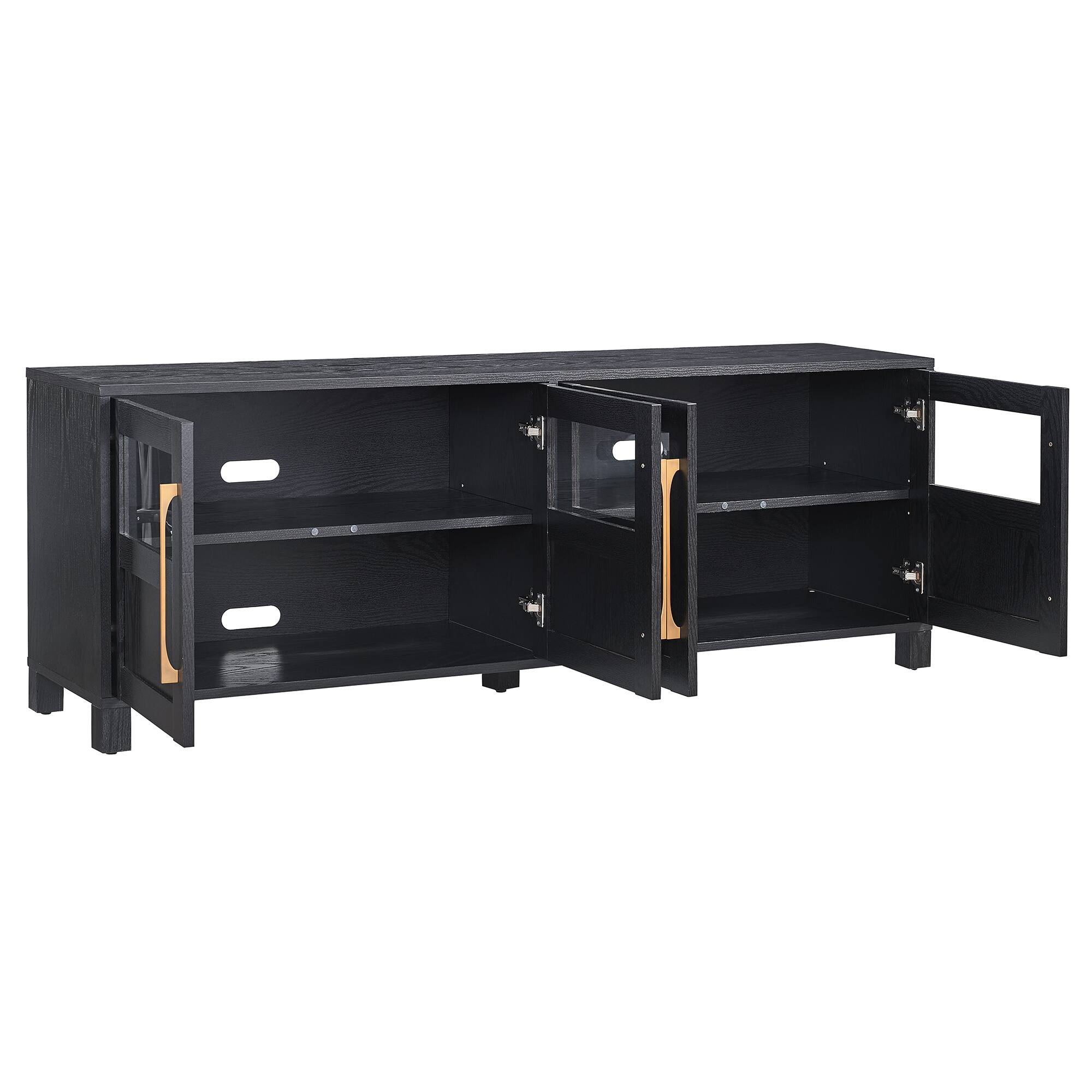 Alt View 15. Hudson&Canal - Holbrook TV Stand for Most TVs up to 75" - Black Grain.