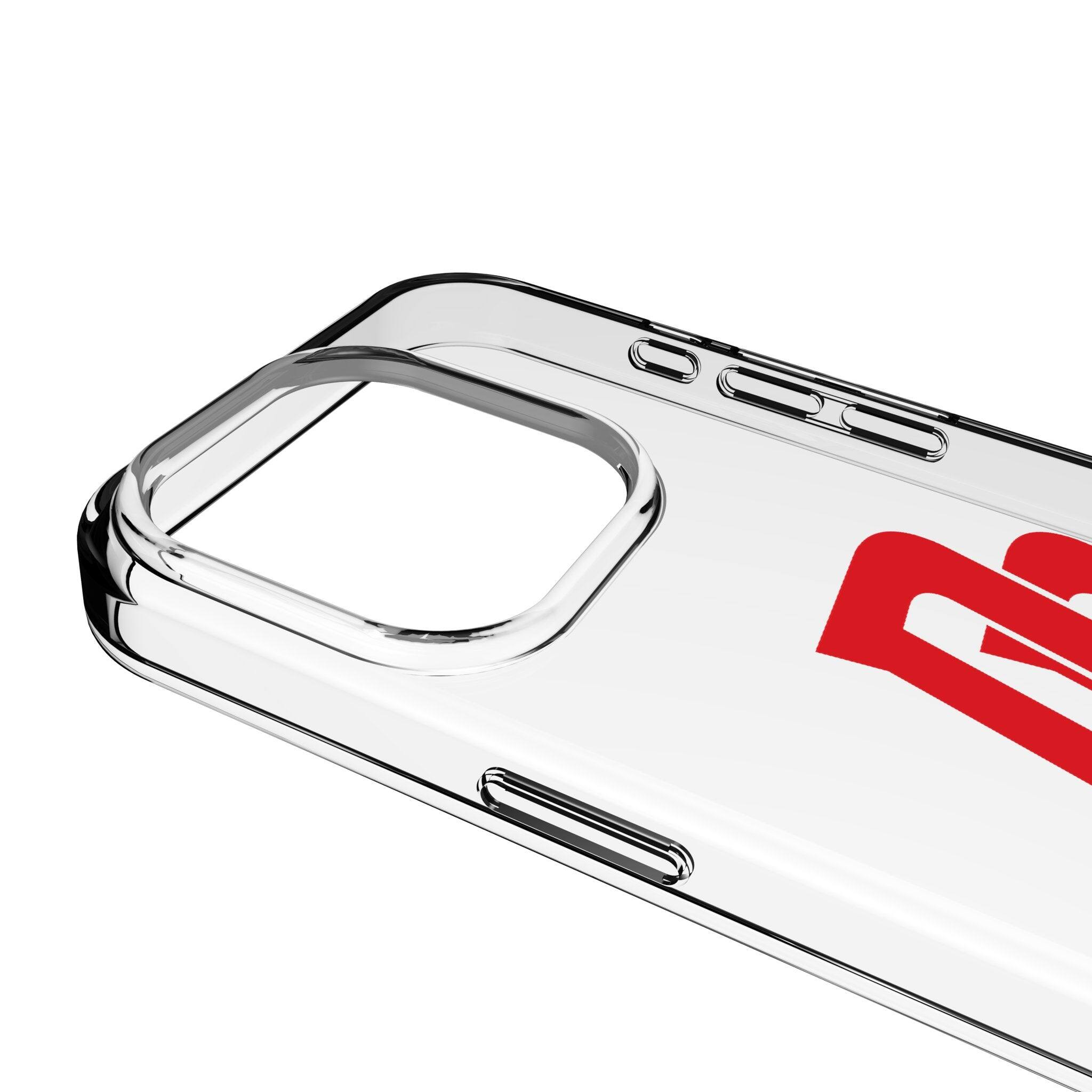 Left. Keyscaper - Marvel Badge Clear Phone Case - Apple iPhone 13 Mini - Daredevil.