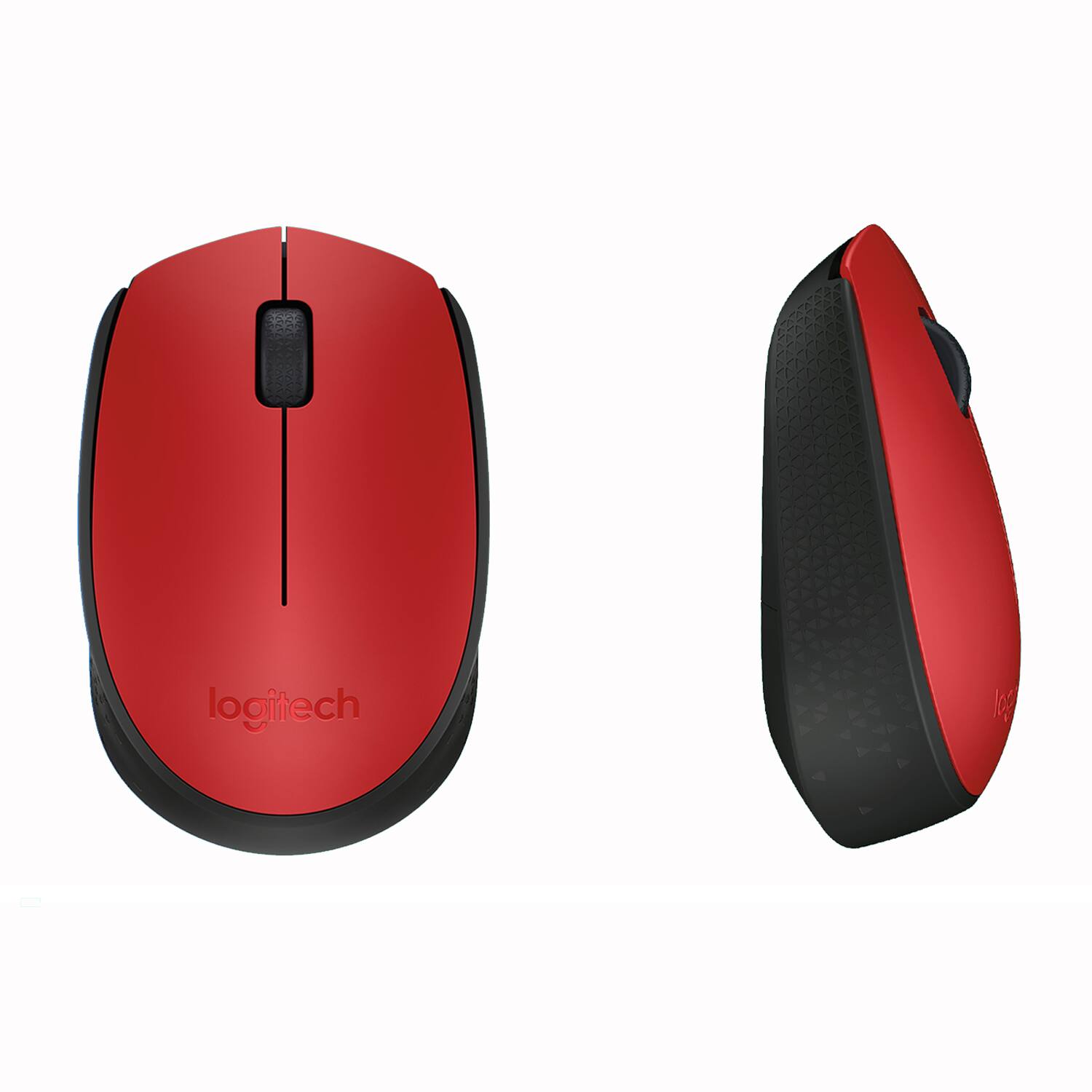 Alt View 16. Logitech - M170 Wireless Compact Optical Ambidextrous Mouse - Red.