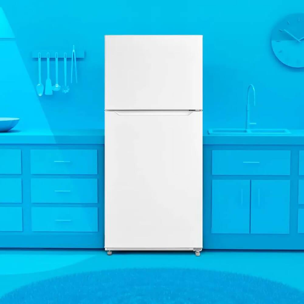 Alt View 1. Element - Element ERT14CSCW 14.2 Cu. Ft. White Freestanding Top-Freezer Refrigerator - White.