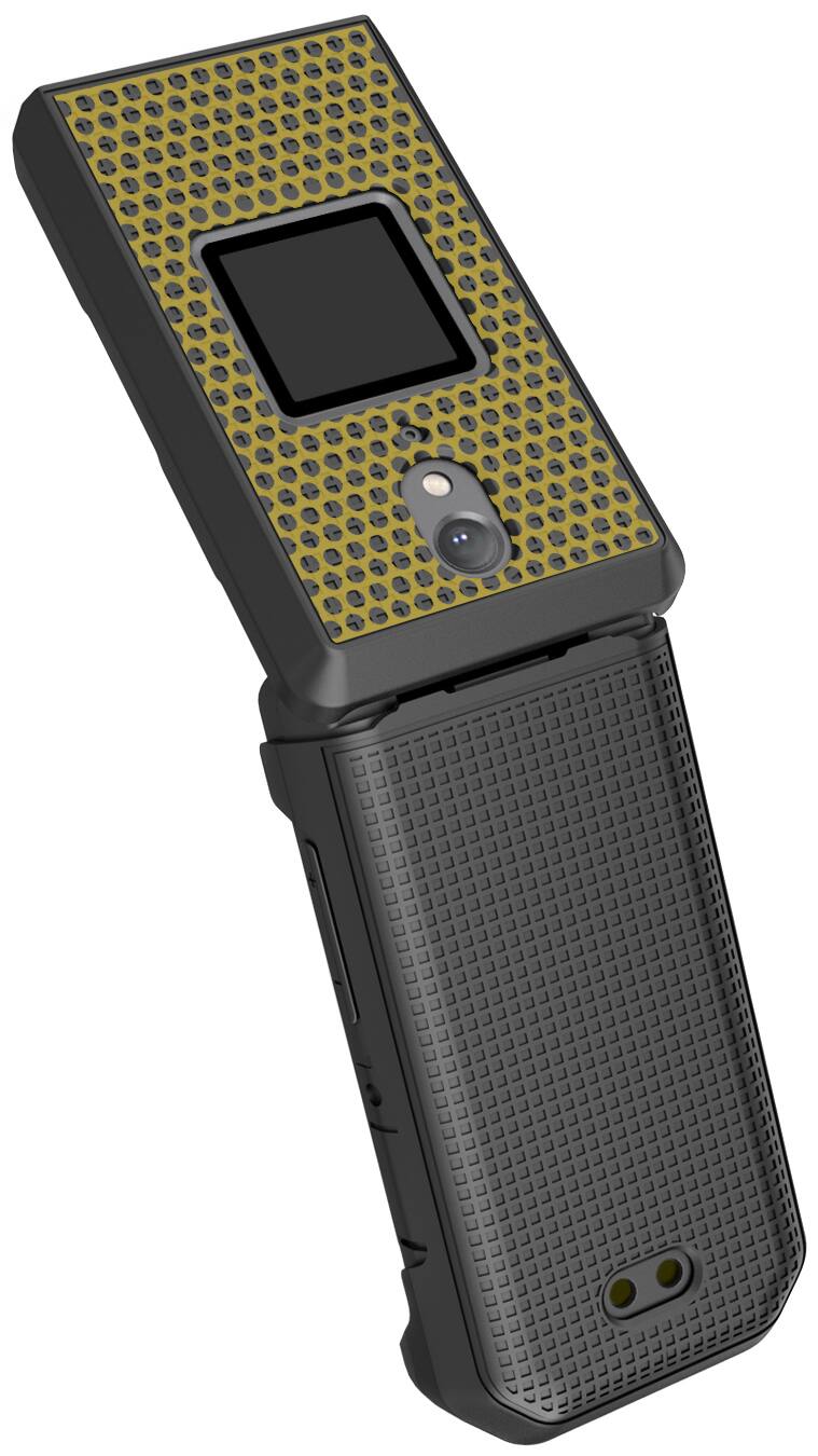 Alt View 5. Nakedcellphone - Hard Case for CAT S22 Flip Communicator Phone - Gold.