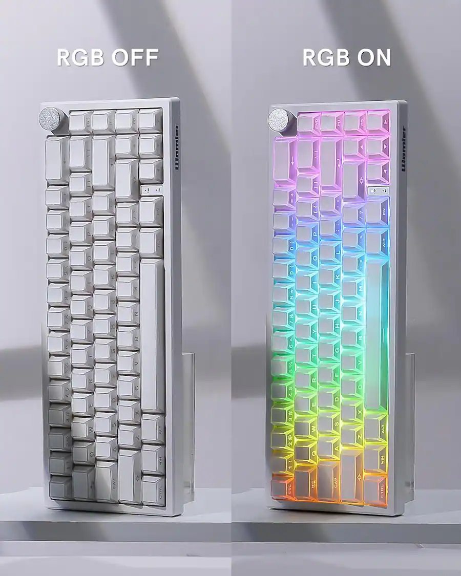 Womier Shine Through Keycaps, PBT Keycap Cherry Profile Custom Keys Set ...