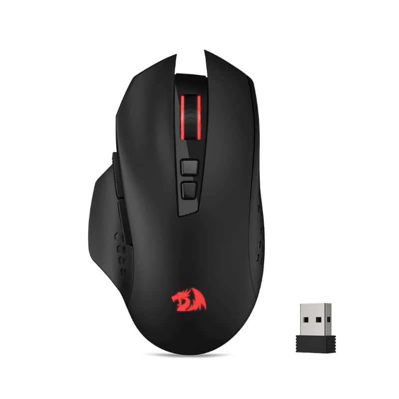 REDRAGON - M656 Wireless Optical Gaming Mouse 4000 DPI Remapping Keys - Wireless - Black