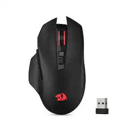 REDRAGON - M656 Wireless Optical Gaming Mouse 4000 DPI Remapping Keys - Wireless - Black