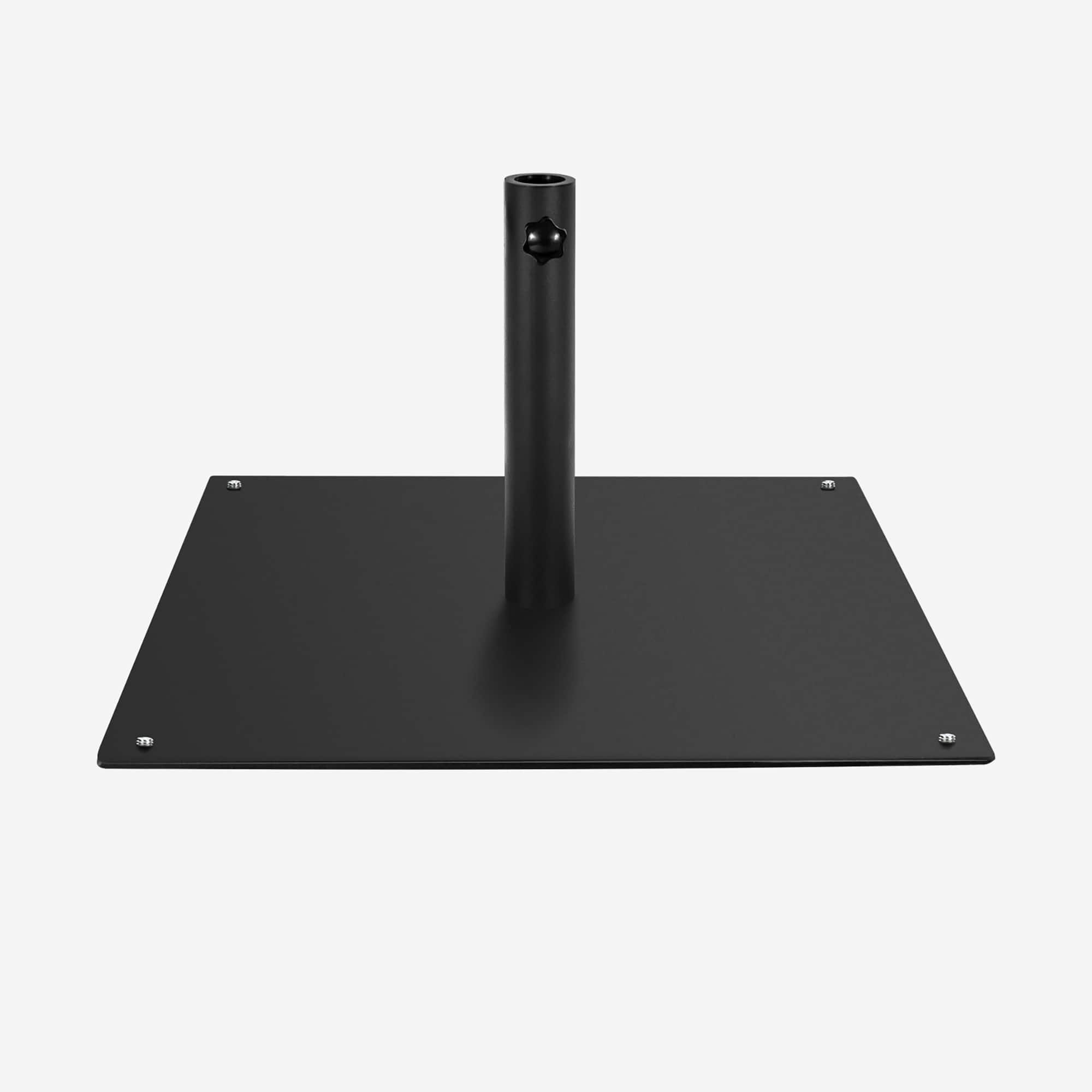 Costway - 20'' Square Patio Umbrella Base Weighted 35 LBS Outdoor Market Stand Footpads - Black