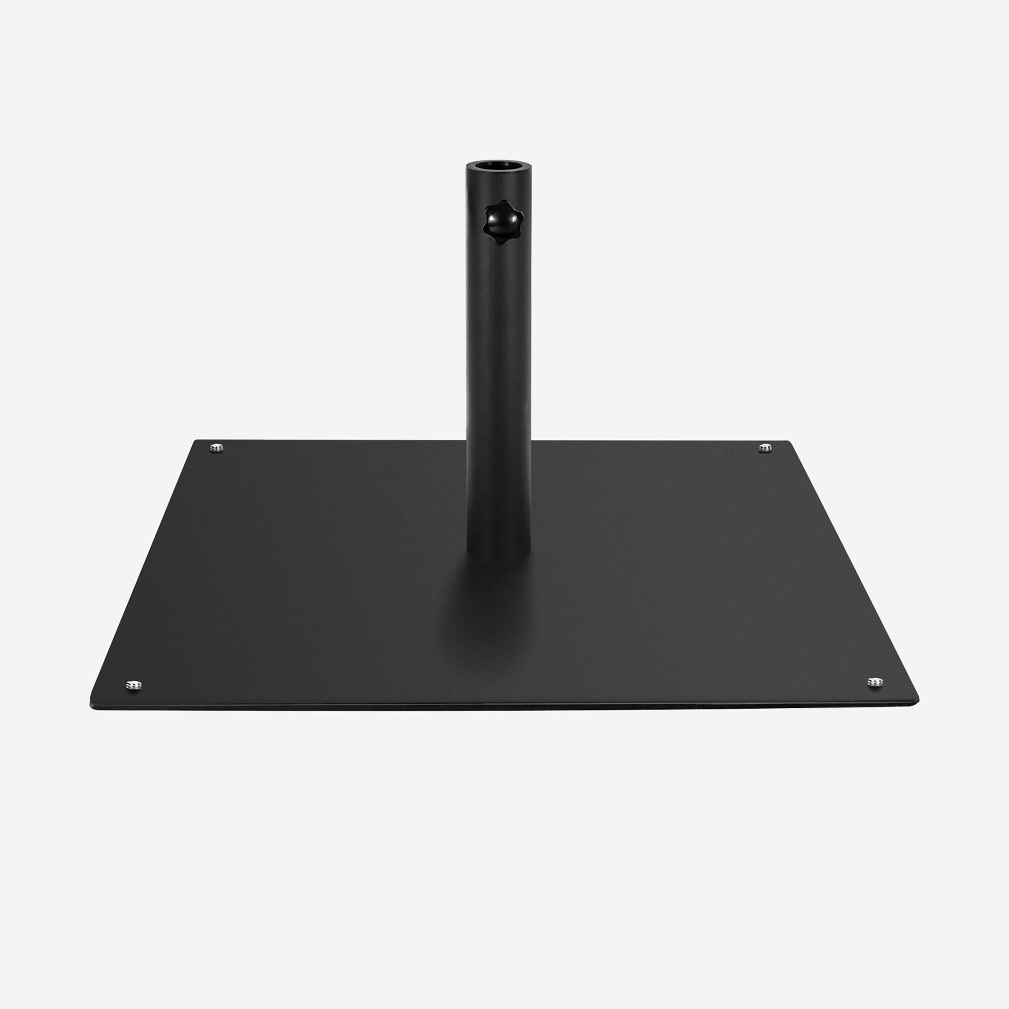 Costway - 20'' Square Patio Umbrella Base Weighted 35 LBS Outdoor Market Stand Footpads - Black