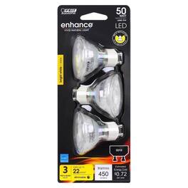 FEIT ELECTRIC - Feit Enhance MR16 GU10 LED Bulb Bright White 50 Watt Equivalence 3 pk