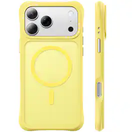 Ornarto - for iPhone 17 Pro Max Case 6.9", Slim Shockproof Translucent Matte Phone Case with MagSafe - Light Yellow