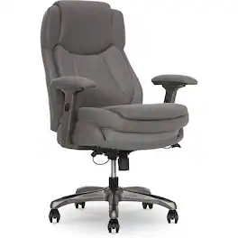 La-Z-Boy - Noelin Ergonomic Fabric Swivel Task Chair, (52703-GRY) - Gray