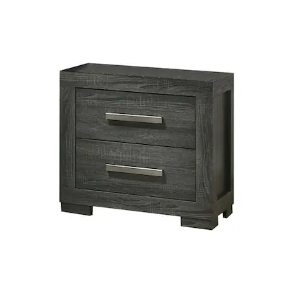 Front. Best Quality Furniture - Lisa Night stand in Weathered Gray - Gray.
