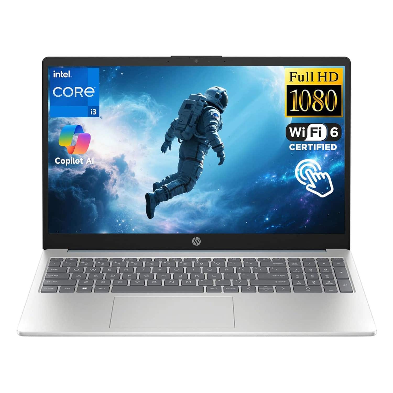 HP - 15.6" FHD Touch Screen Student Laptop, 8-Core Intel Core i3-N305(Up to 3.8GHz) 32GB DDR4 RAM 1TB SSD Copilot AI - Moonlight Blue