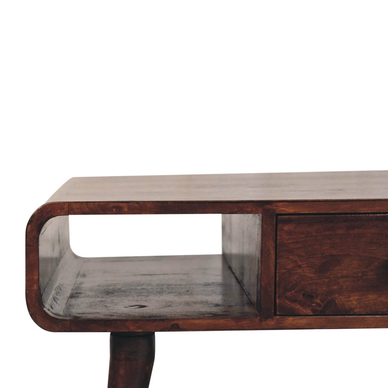 Alt View 1. Artisan Furniture - Artisan Furniture Solid Wood Curved California Walnut Coffee Table - Brown.