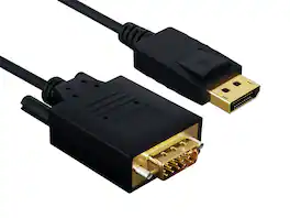 Cable Leader - DisplayPort to VGA Cable, 1080p Full HD Latching Male to Male for PC, Laptop to Old Monitor or Projector - Black