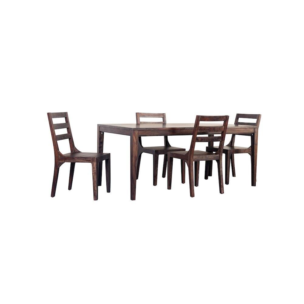 Alt View 5. Porter Designs - Porter Designs Fall River Solid Sheesham Wood Dining Table, Gray - Gray.