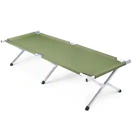 Winado - 75in Folding Camping Cot, Portable Camping Bed, Sleeping Cots with Carrying Bag for Indoor Outdoor Camping Hiking Travel - Army Green