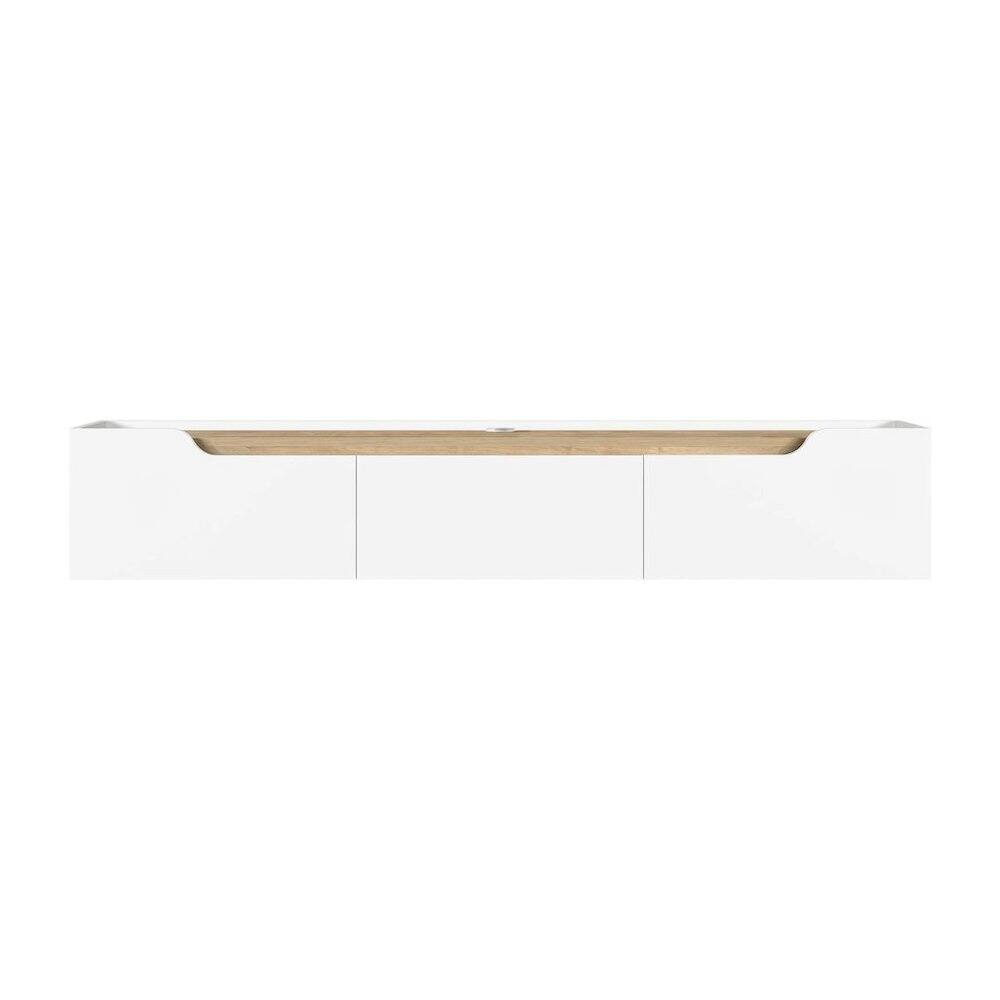 FurniFact - Floating TV Stand, up to 80 Inch Screens Wall Mounted Entertainment Center - White price history on PriceWatchPro