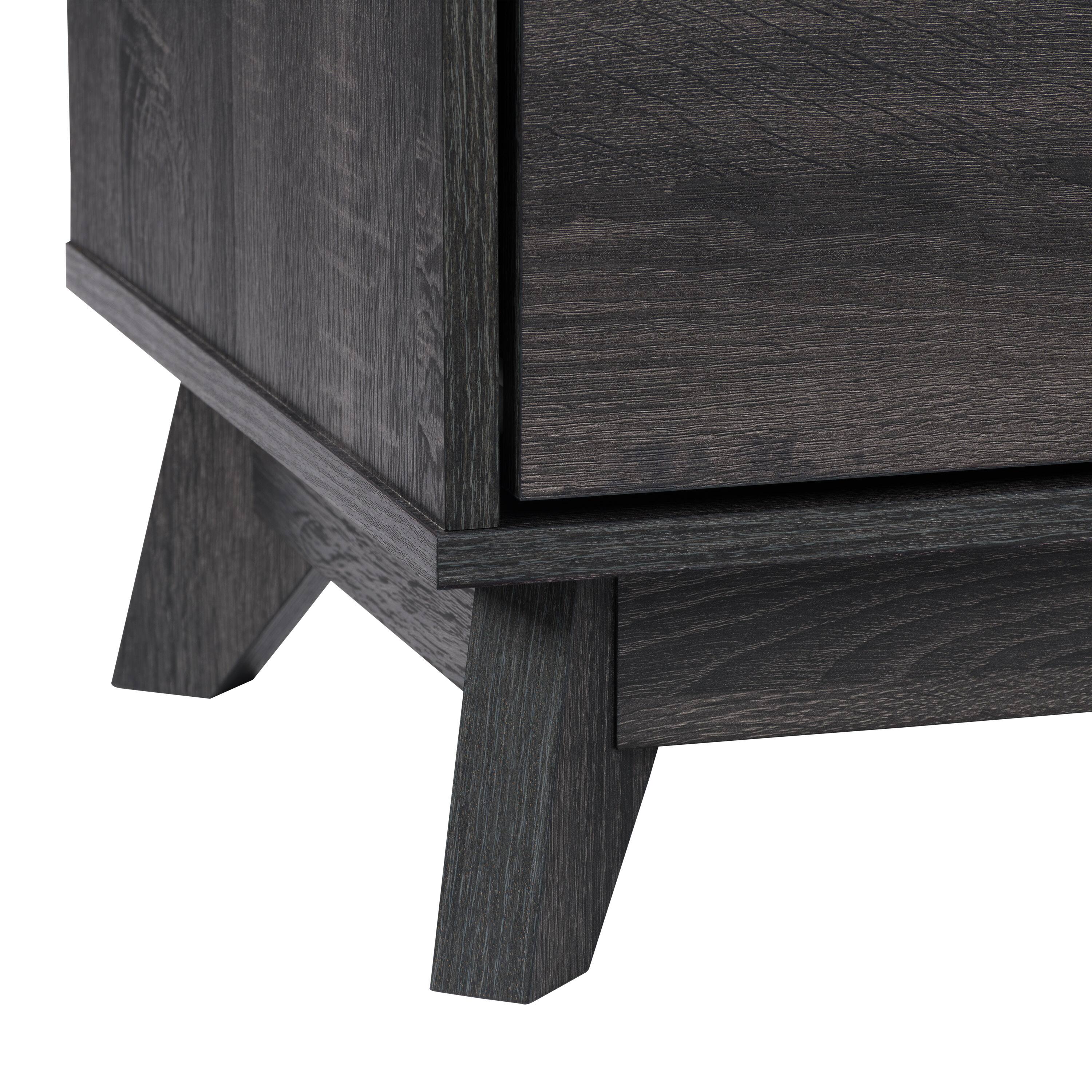 Alt View 15. CorLiving - Hollywood Wood Grain TV Stand with Drawers for Most TVs up to 55" - Dark Grey.