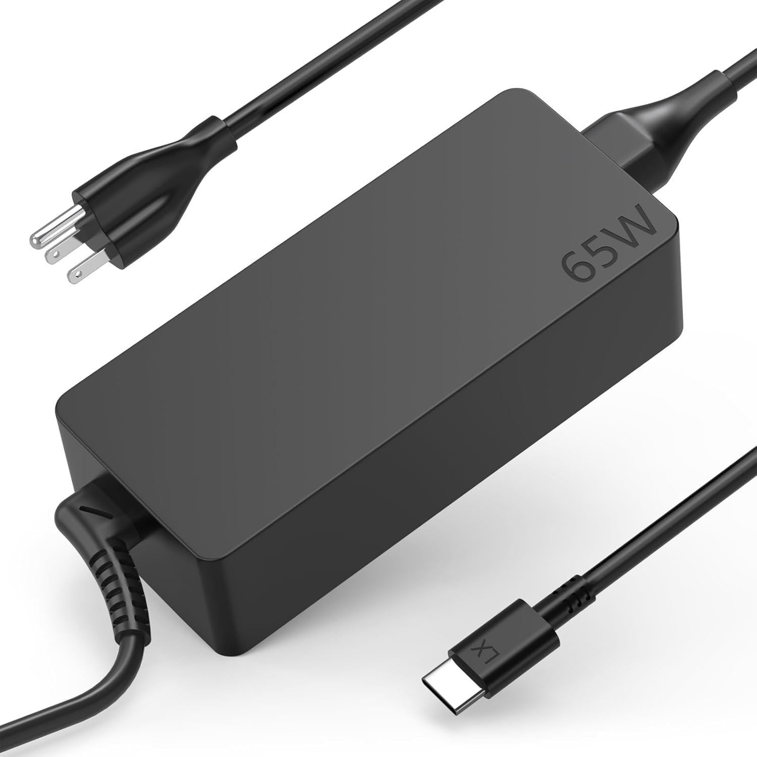 Front. Core Tech - 65W USB-C Laptop Charger for Lenovo – Replacement Power Adapter Compatible with ThinkPad, Yoga, Chromebook Series.
