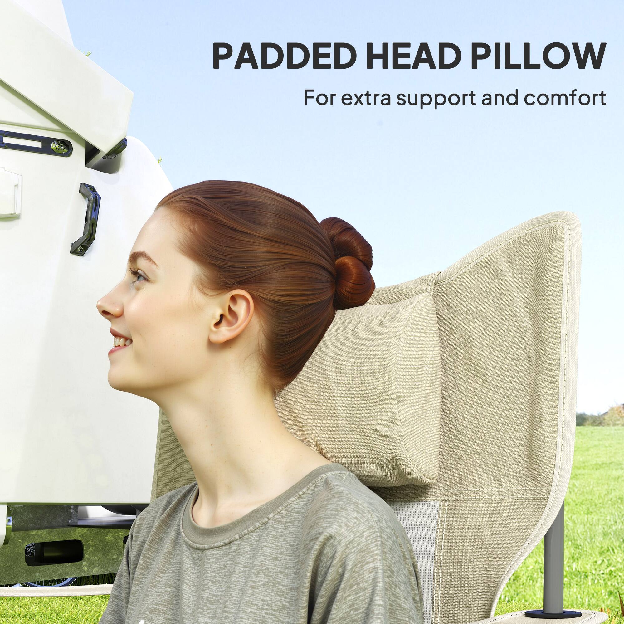 PADDED HEAD PILLOW
For extra support and comfort